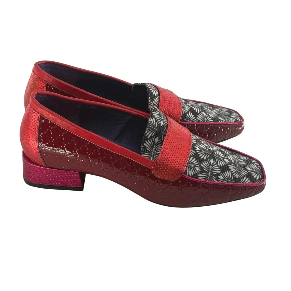 Altura Seite Loafer Moccasin Shoes Women Size 27 / 10 Fiorella Red‎